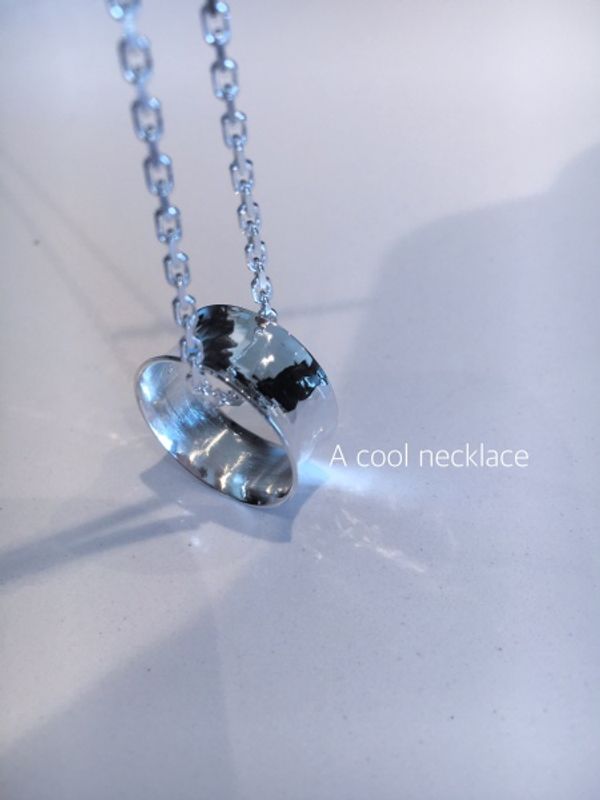 Silver ripples - wide ring
