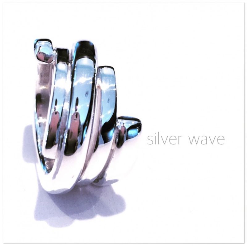 Silver wave ring