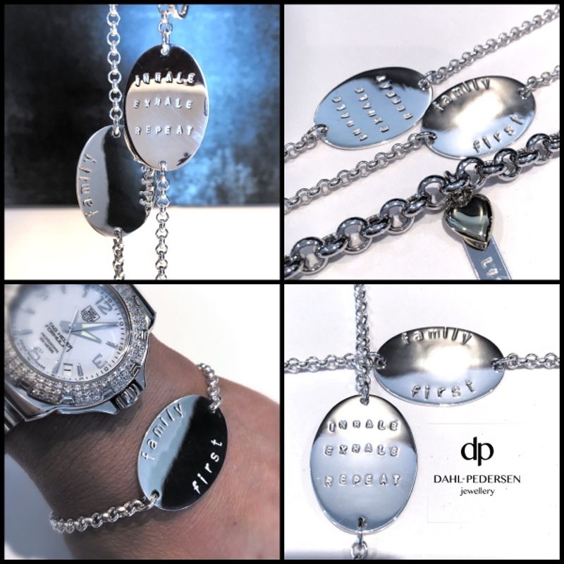 Personalized silver bracelet