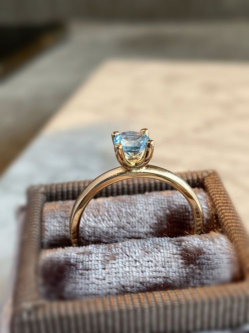 Hovedbilde Sky Blue Topas gullring